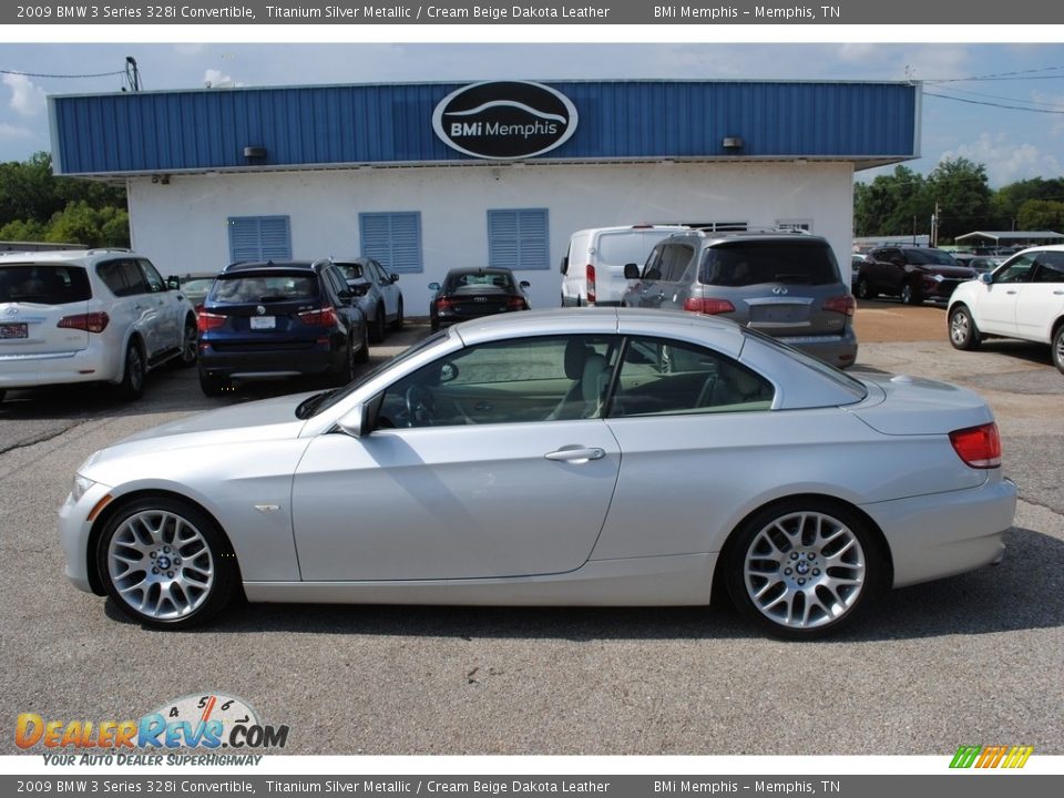 2009 BMW 3 Series 328i Convertible Titanium Silver Metallic / Cream Beige Dakota Leather Photo #2