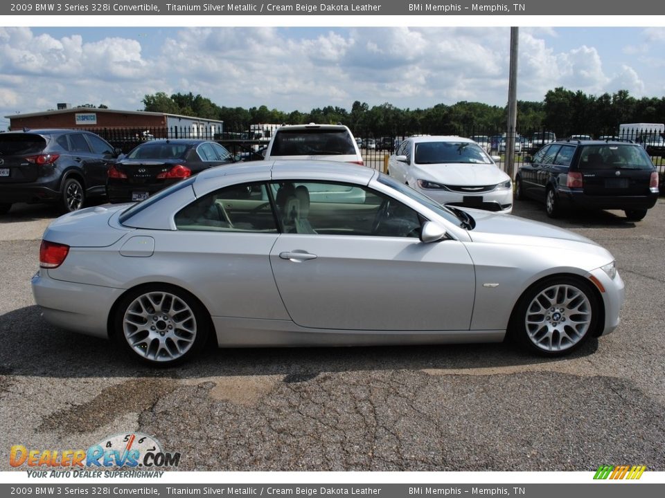 2009 BMW 3 Series 328i Convertible Titanium Silver Metallic / Cream Beige Dakota Leather Photo #6