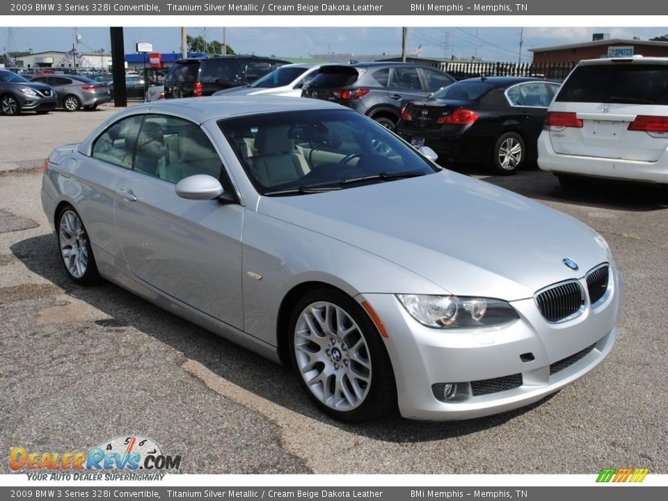 2009 BMW 3 Series 328i Convertible Titanium Silver Metallic / Cream Beige Dakota Leather Photo #7