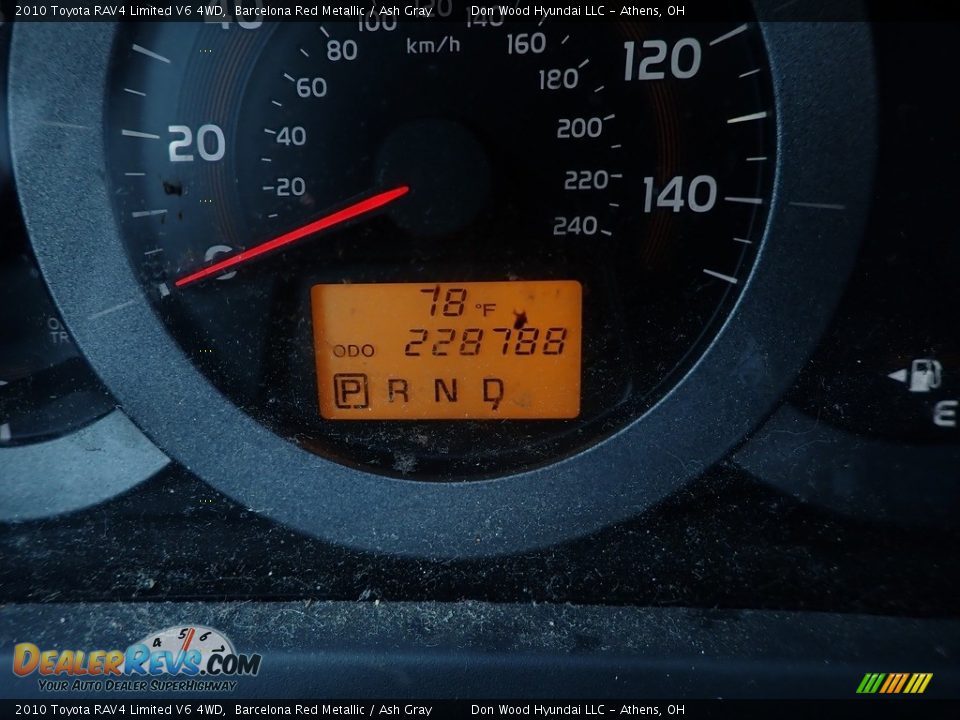 2010 Toyota RAV4 Limited V6 4WD Barcelona Red Metallic / Ash Gray Photo #33