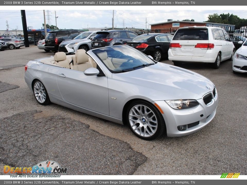 2009 BMW 3 Series 328i Convertible Titanium Silver Metallic / Cream Beige Dakota Leather Photo #13