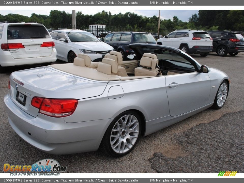 2009 BMW 3 Series 328i Convertible Titanium Silver Metallic / Cream Beige Dakota Leather Photo #14