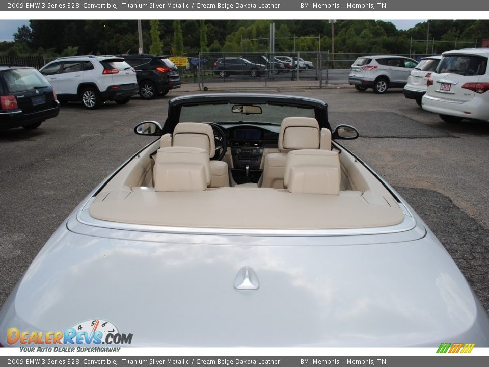 2009 BMW 3 Series 328i Convertible Titanium Silver Metallic / Cream Beige Dakota Leather Photo #15