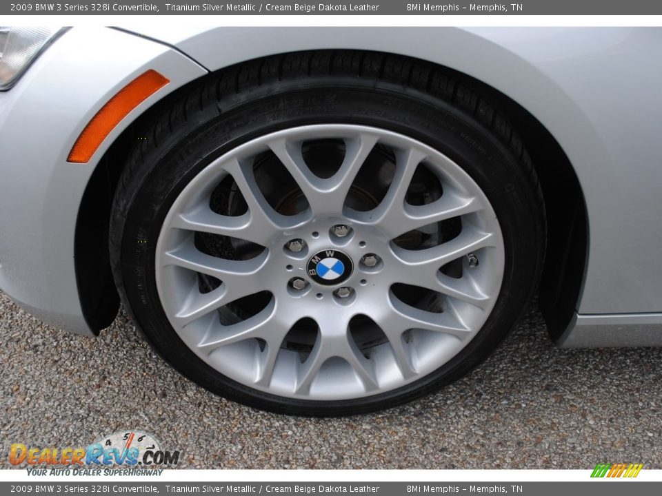2009 BMW 3 Series 328i Convertible Titanium Silver Metallic / Cream Beige Dakota Leather Photo #17