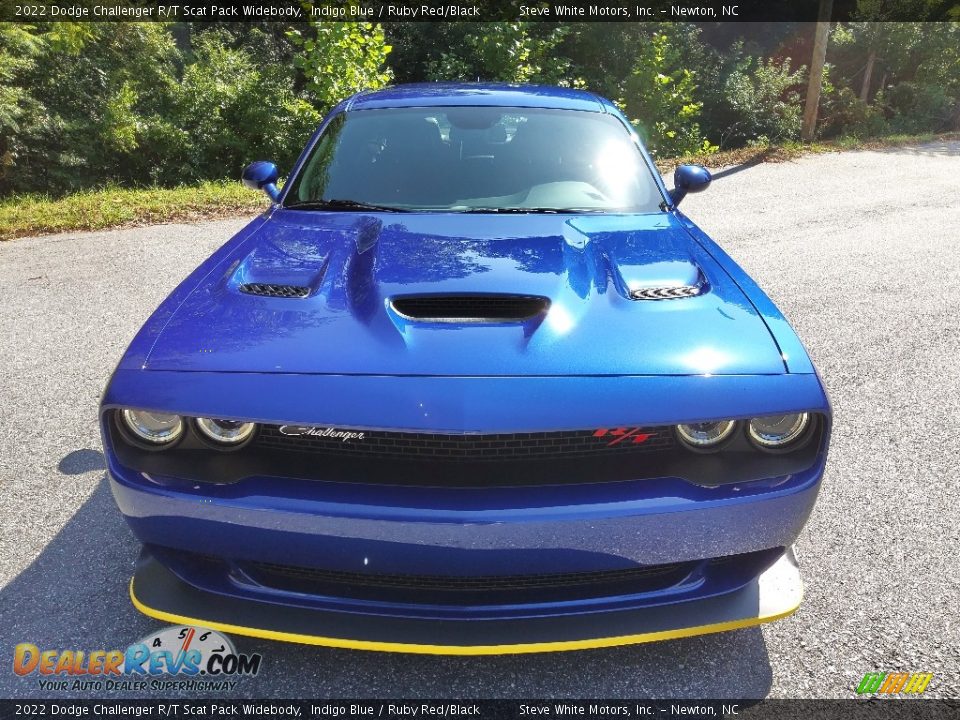 2022 Dodge Challenger R/T Scat Pack Widebody Indigo Blue / Ruby Red/Black Photo #3