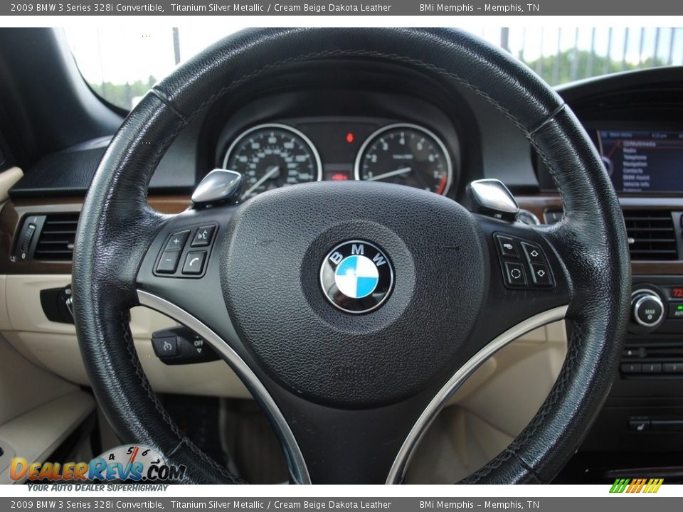 2009 BMW 3 Series 328i Convertible Titanium Silver Metallic / Cream Beige Dakota Leather Photo #18