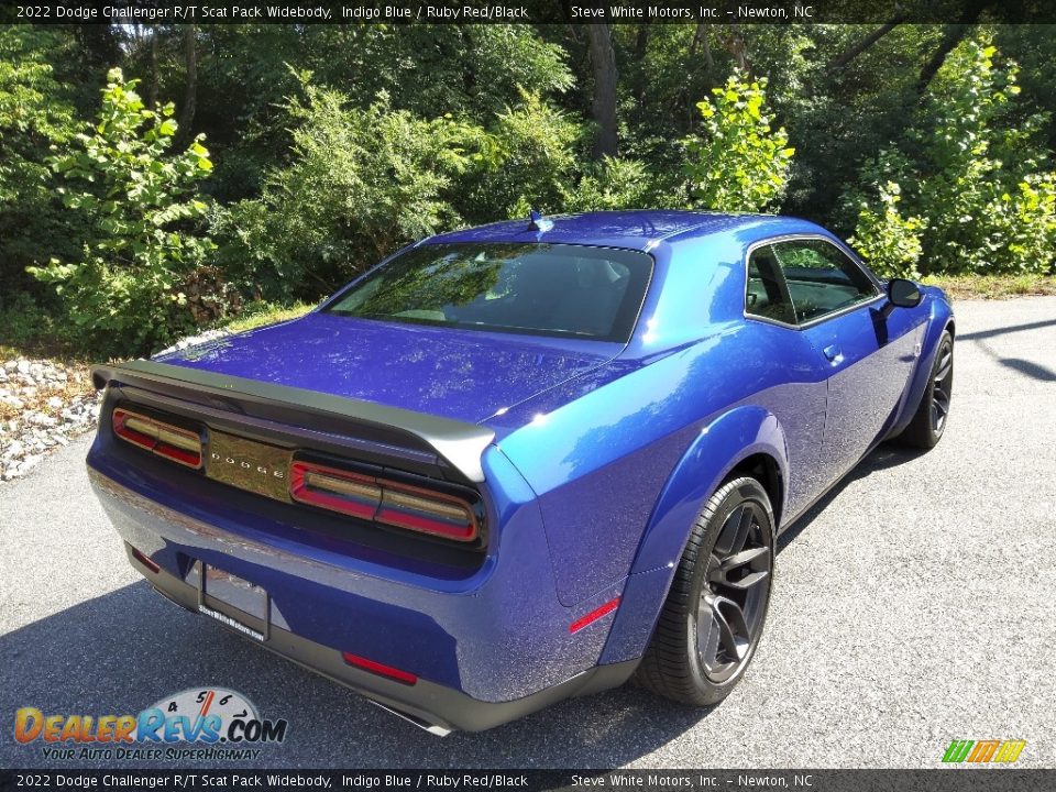 2022 Dodge Challenger R/T Scat Pack Widebody Indigo Blue / Ruby Red/Black Photo #6