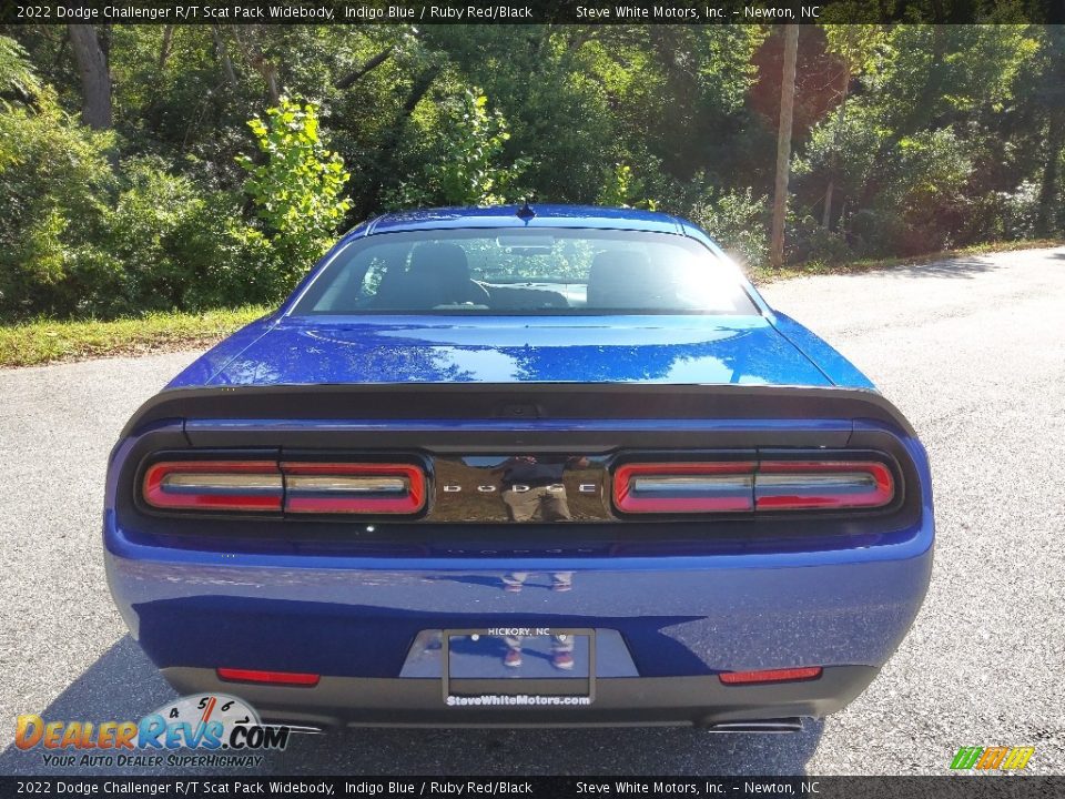 2022 Dodge Challenger R/T Scat Pack Widebody Indigo Blue / Ruby Red/Black Photo #7