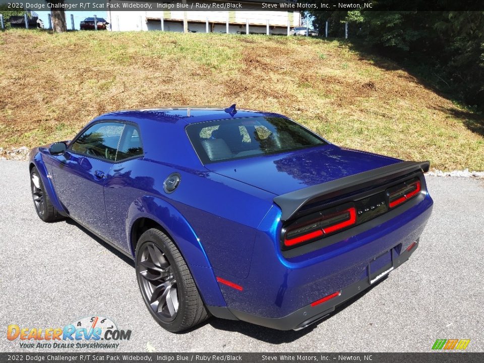 2022 Dodge Challenger R/T Scat Pack Widebody Indigo Blue / Ruby Red/Black Photo #8