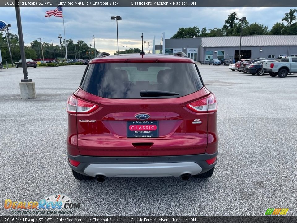 2016 Ford Escape SE 4WD Ruby Red Metallic / Charcoal Black Photo #6