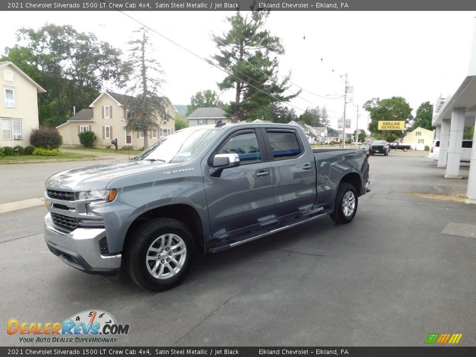 2021 Chevrolet Silverado 1500 LT Crew Cab 4x4 Satin Steel Metallic / Jet Black Photo #9