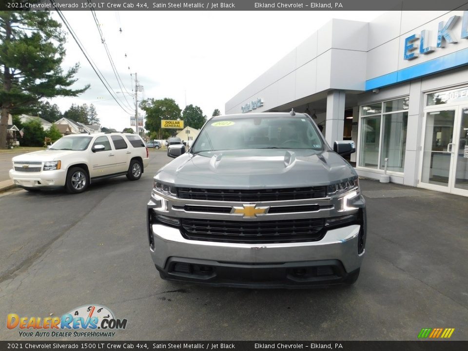 2021 Chevrolet Silverado 1500 LT Crew Cab 4x4 Satin Steel Metallic / Jet Black Photo #10