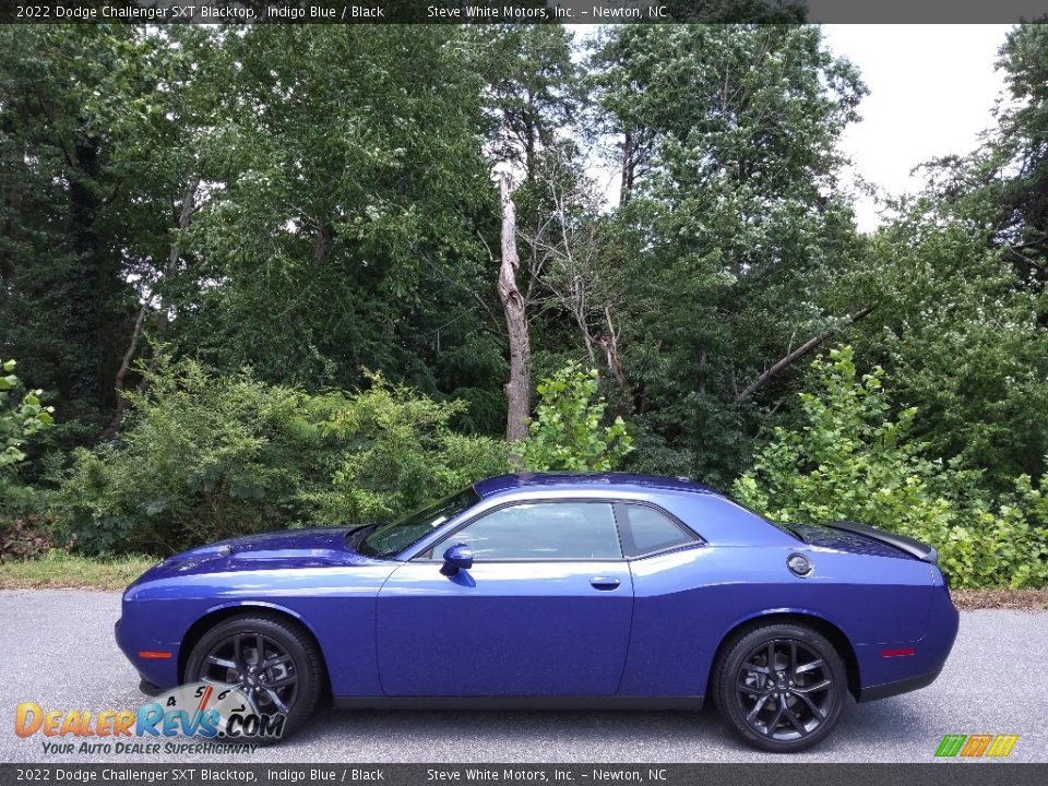 2022 Dodge Challenger SXT Blacktop Indigo Blue / Black Photo #1