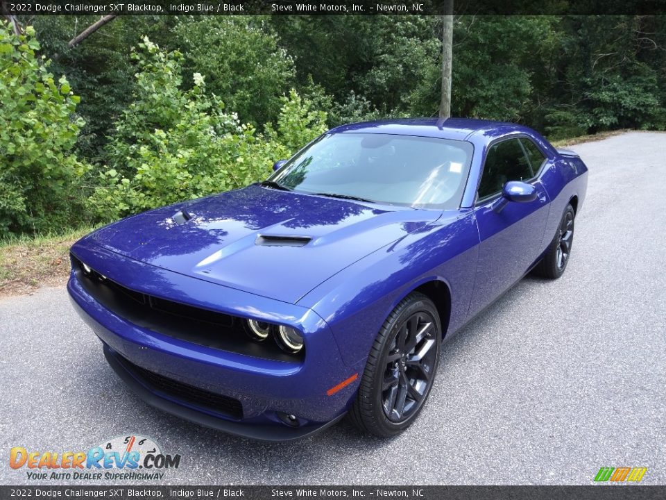 2022 Dodge Challenger SXT Blacktop Indigo Blue / Black Photo #2