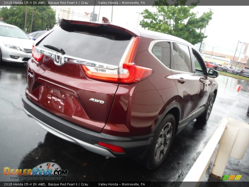 2018 Honda CR-V EX AWD Basque Red Pearl II / Gray Photo #7