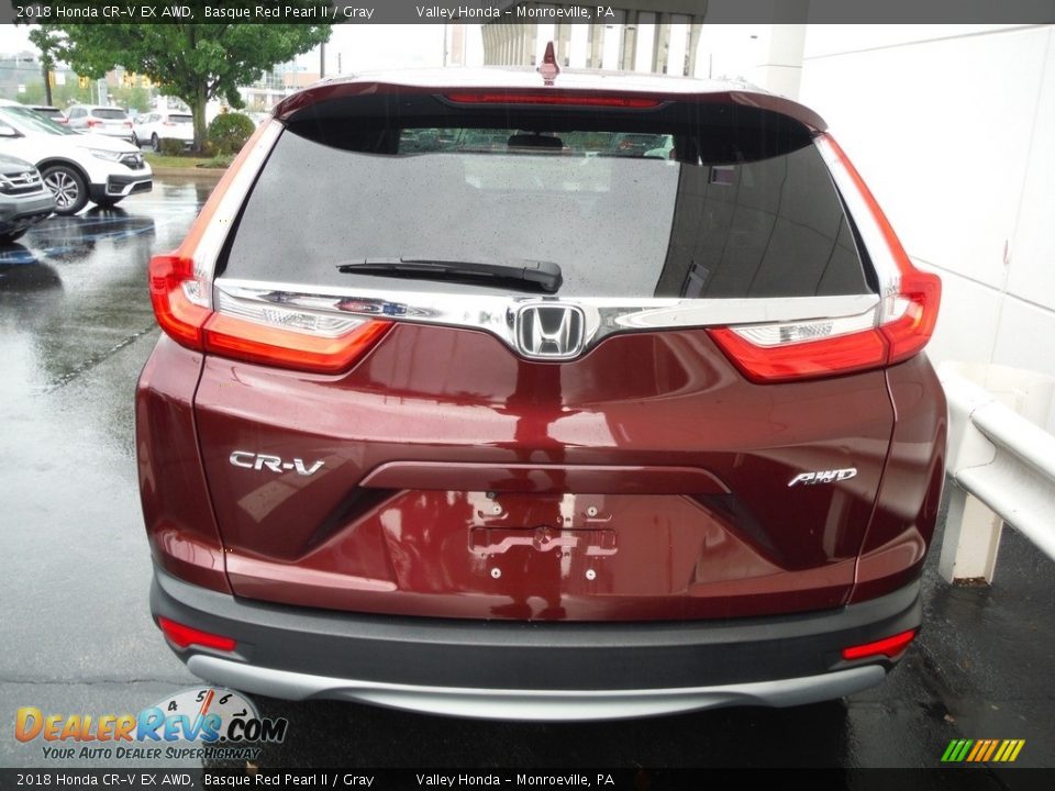 2018 Honda CR-V EX AWD Basque Red Pearl II / Gray Photo #8