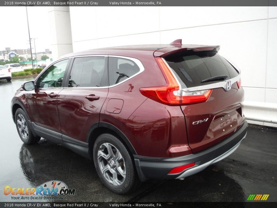 2018 Honda CR-V EX AWD Basque Red Pearl II / Gray Photo #10