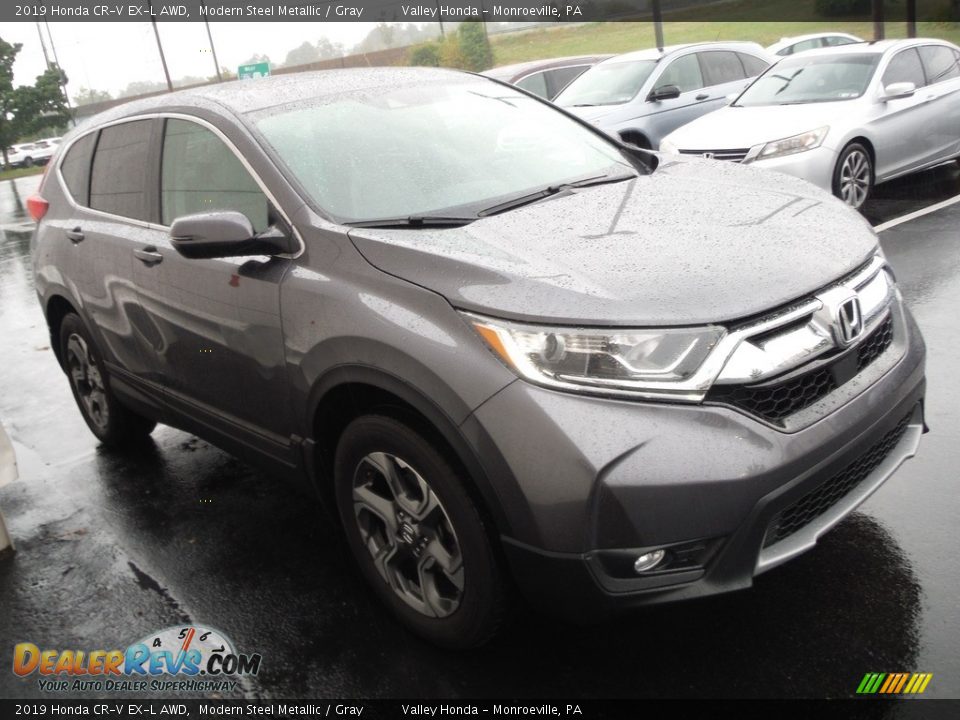 2019 Honda CR-V EX-L AWD Modern Steel Metallic / Gray Photo #6