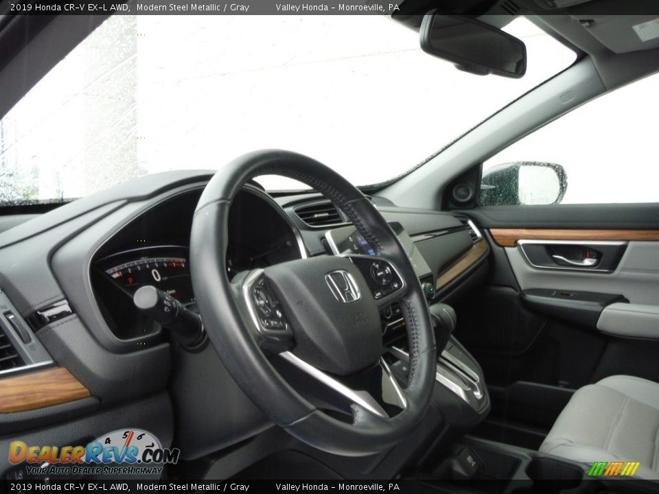 2019 Honda CR-V EX-L AWD Modern Steel Metallic / Gray Photo #14