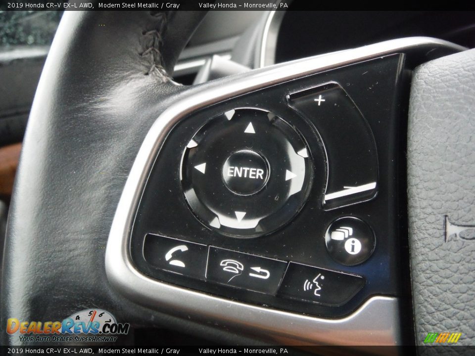 2019 Honda CR-V EX-L AWD Modern Steel Metallic / Gray Photo #24