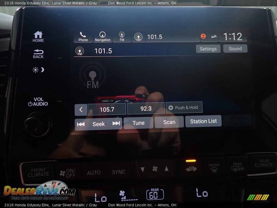 2018 Honda Odyssey Elite Lunar Silver Metallic / Gray Photo #30