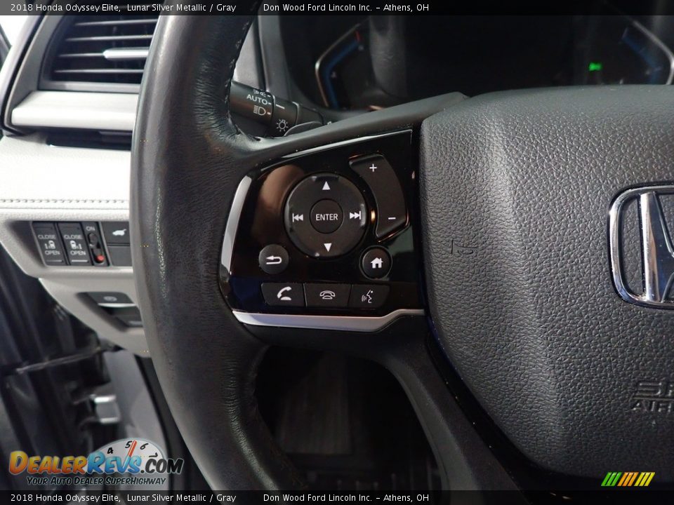 2018 Honda Odyssey Elite Lunar Silver Metallic / Gray Photo #33