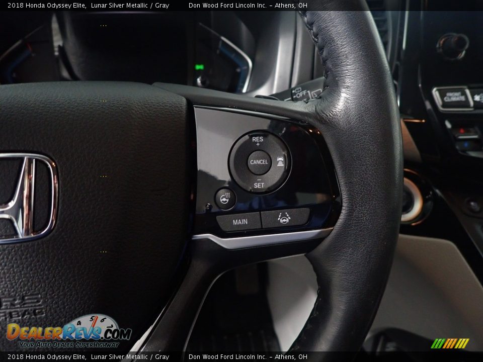 2018 Honda Odyssey Elite Lunar Silver Metallic / Gray Photo #34