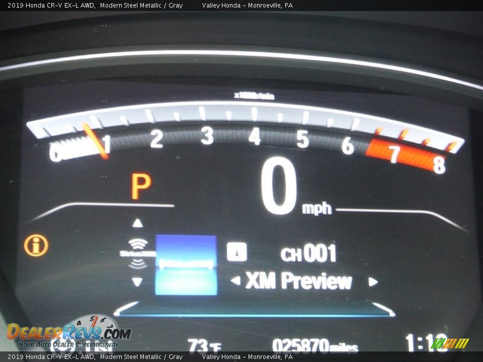 2019 Honda CR-V EX-L AWD Modern Steel Metallic / Gray Photo #33