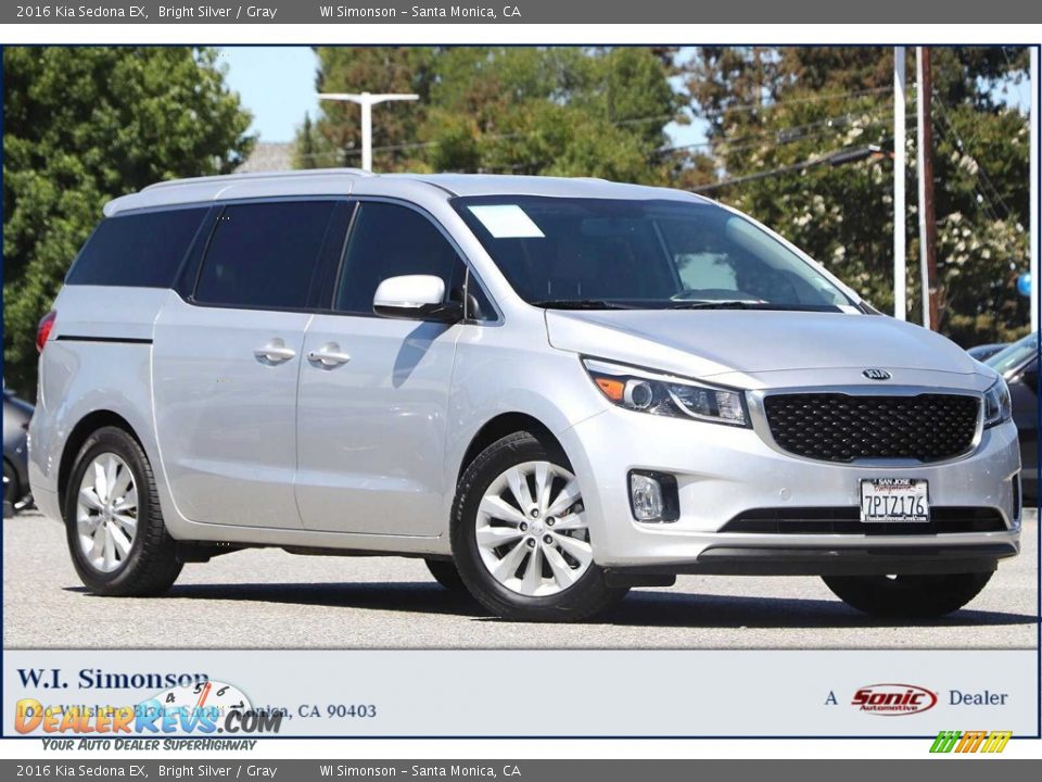 2016 Kia Sedona EX Bright Silver / Gray Photo #1