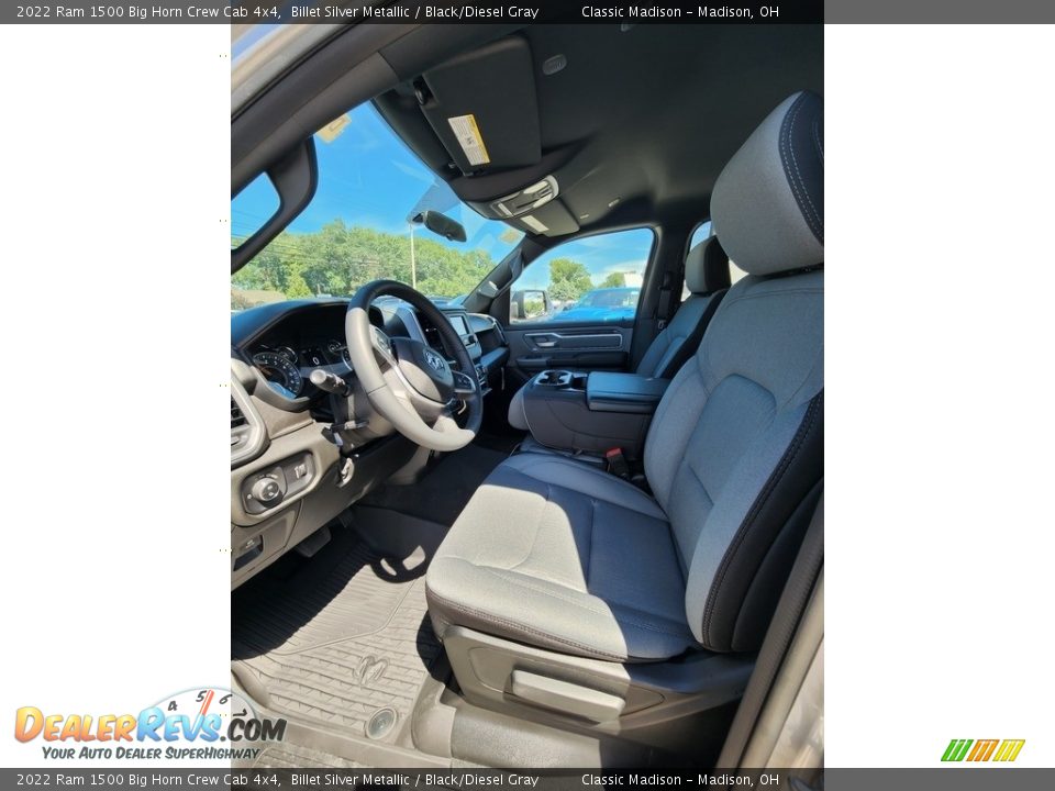 2022 Ram 1500 Big Horn Crew Cab 4x4 Billet Silver Metallic / Black/Diesel Gray Photo #2