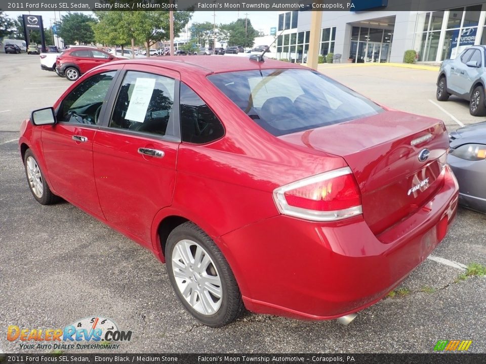 2011 Ford Focus SEL Sedan Ebony Black / Medium Stone Photo #2