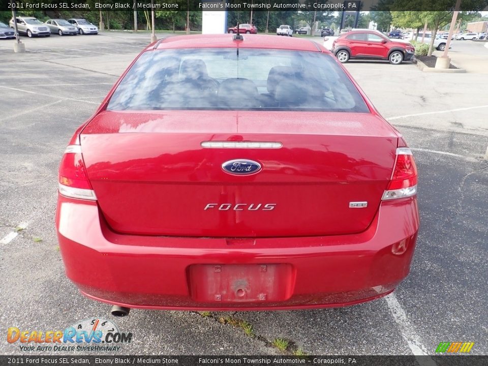 2011 Ford Focus SEL Sedan Ebony Black / Medium Stone Photo #3