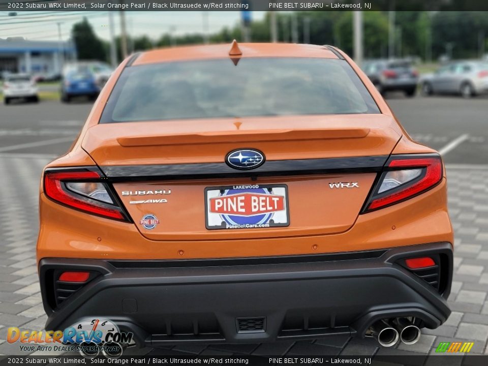 2022 Subaru WRX Limited Solar Orange Pearl / Black Ultrasuede w/Red stitching Photo #5