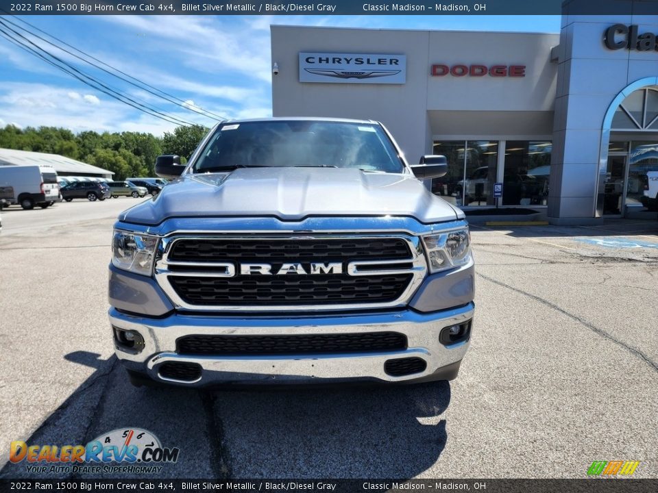 2022 Ram 1500 Big Horn Crew Cab 4x4 Billet Silver Metallic / Black/Diesel Gray Photo #7