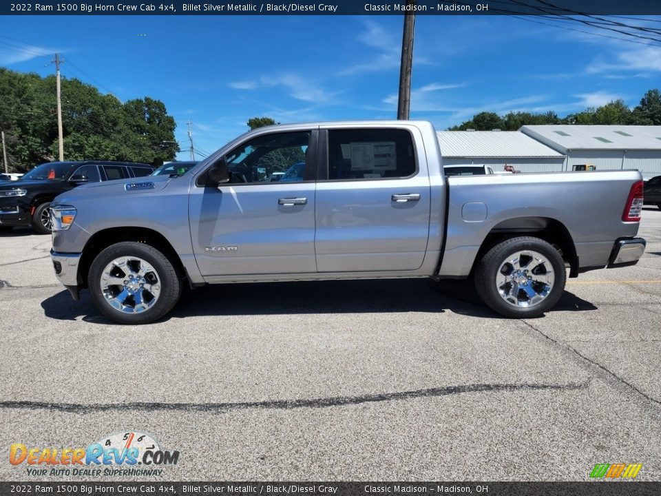 2022 Ram 1500 Big Horn Crew Cab 4x4 Billet Silver Metallic / Black/Diesel Gray Photo #8