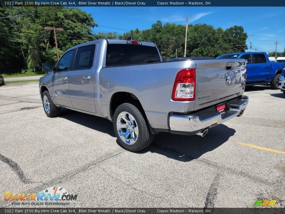 2022 Ram 1500 Big Horn Crew Cab 4x4 Billet Silver Metallic / Black/Diesel Gray Photo #9