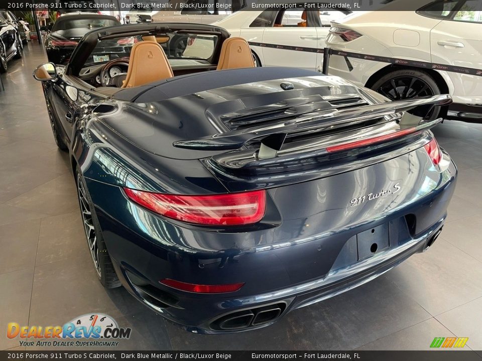 Dark Blue Metallic 2016 Porsche 911 Turbo S Cabriolet Photo #11