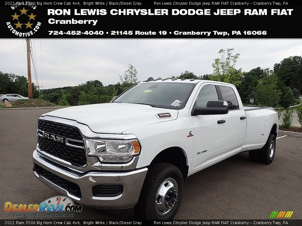 2022 Ram 3500 Big Horn Crew Cab 4x4 Bright White / Black/Diesel Gray Photo #1