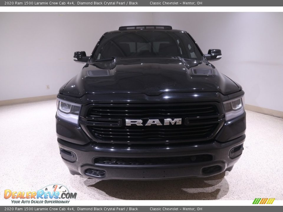 2020 Ram 1500 Laramie Crew Cab 4x4 Diamond Black Crystal Pearl / Black Photo #2