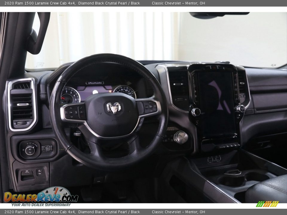2020 Ram 1500 Laramie Crew Cab 4x4 Diamond Black Crystal Pearl / Black Photo #6