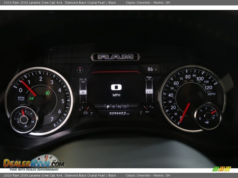 2020 Ram 1500 Laramie Crew Cab 4x4 Diamond Black Crystal Pearl / Black Photo #8