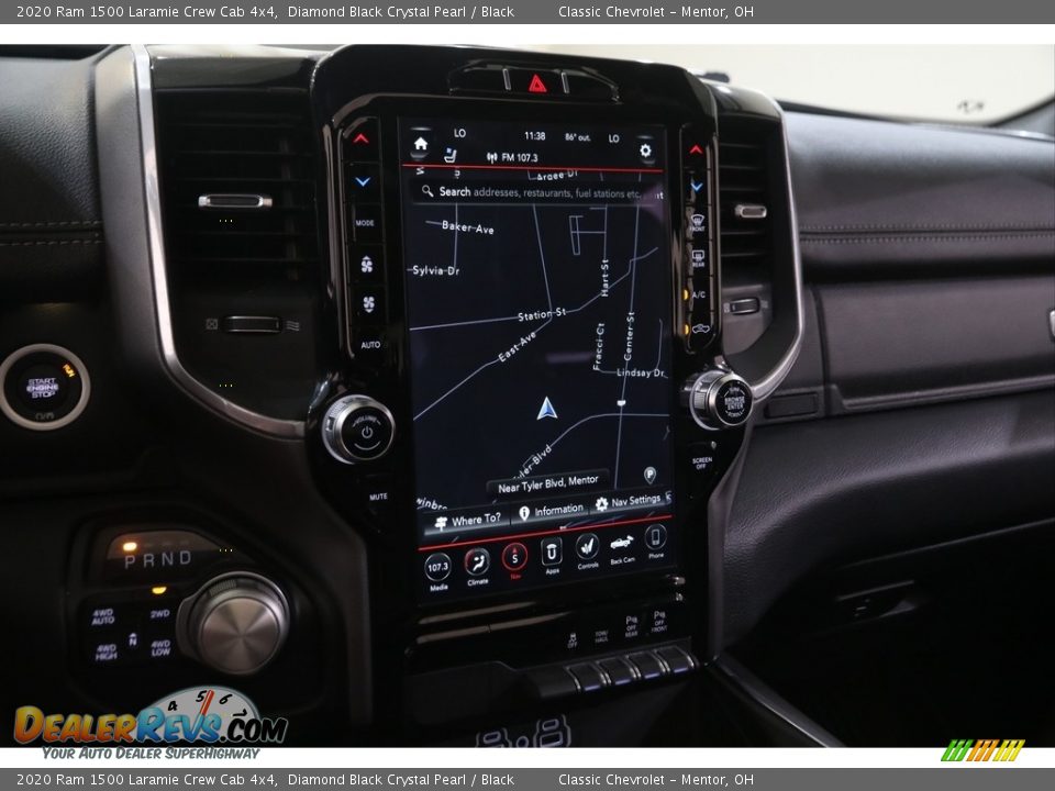 2020 Ram 1500 Laramie Crew Cab 4x4 Diamond Black Crystal Pearl / Black Photo #9