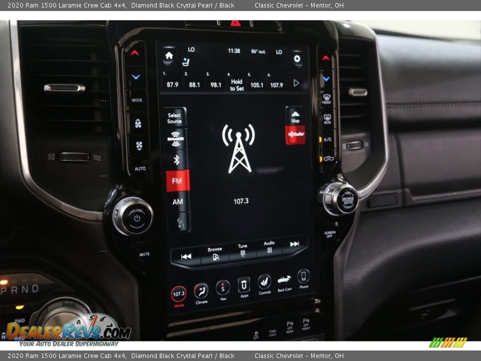 2020 Ram 1500 Laramie Crew Cab 4x4 Diamond Black Crystal Pearl / Black Photo #10