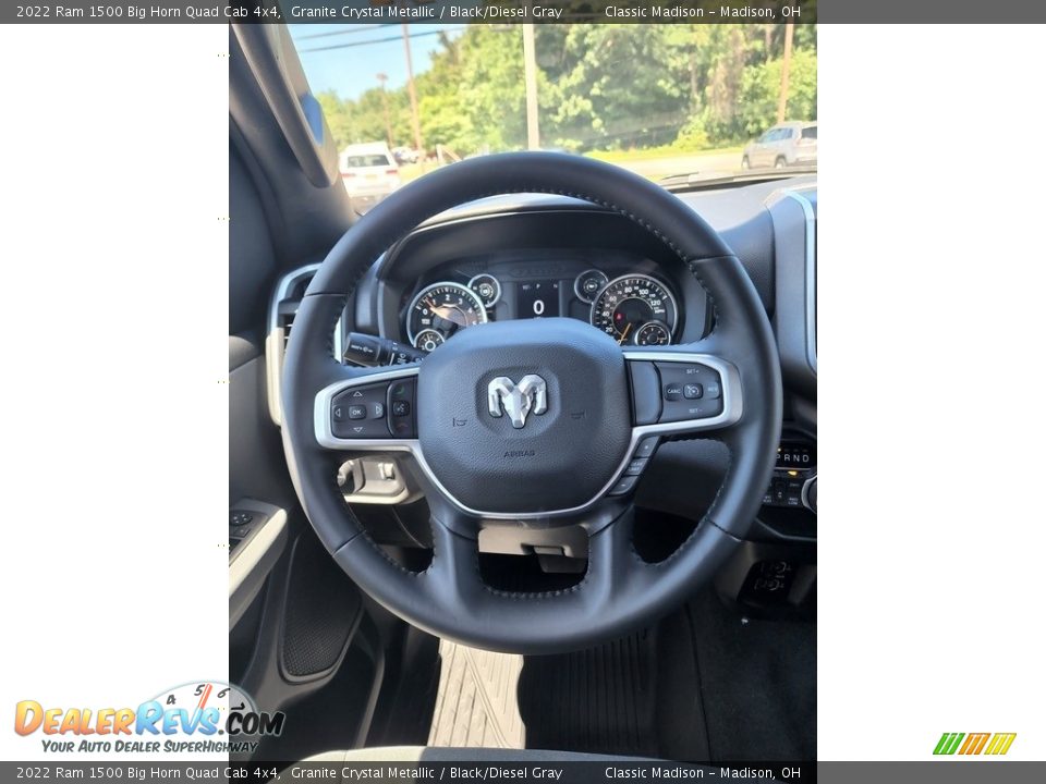 2022 Ram 1500 Big Horn Quad Cab 4x4 Granite Crystal Metallic / Black/Diesel Gray Photo #5
