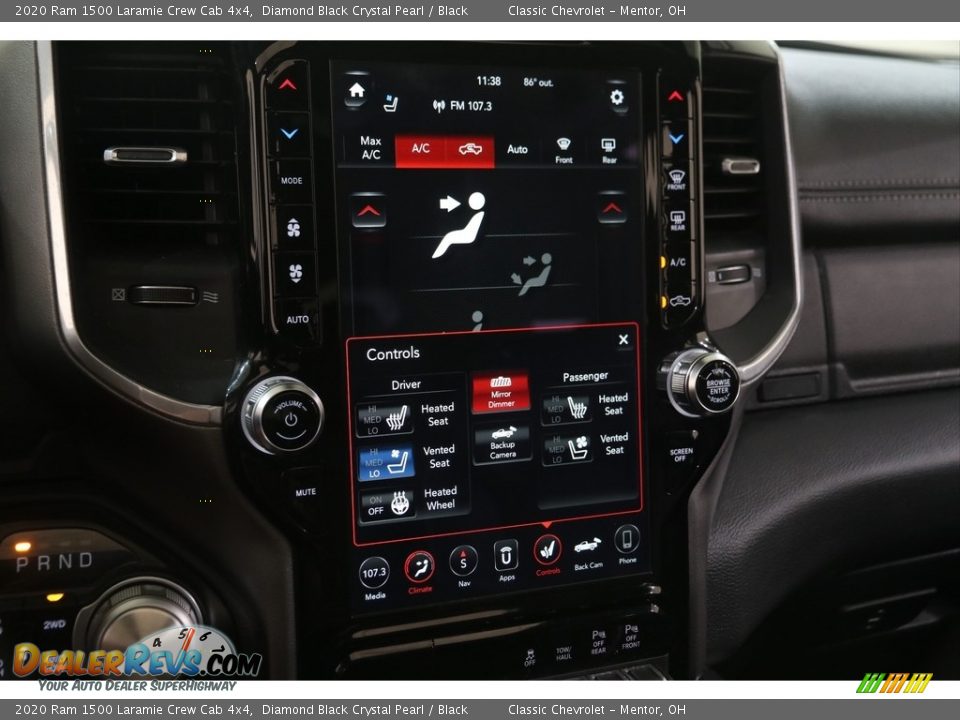 2020 Ram 1500 Laramie Crew Cab 4x4 Diamond Black Crystal Pearl / Black Photo #12