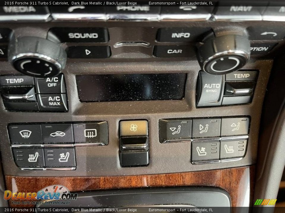 Controls of 2016 Porsche 911 Turbo S Cabriolet Photo #28