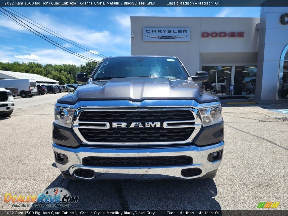 2022 Ram 1500 Big Horn Quad Cab 4x4 Granite Crystal Metallic / Black/Diesel Gray Photo #7