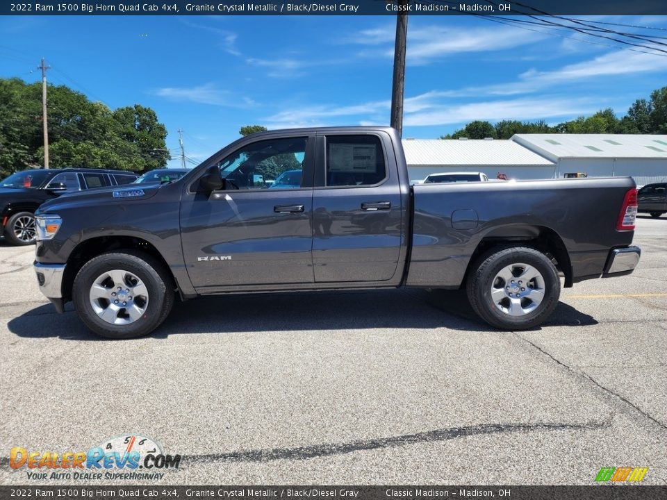 2022 Ram 1500 Big Horn Quad Cab 4x4 Granite Crystal Metallic / Black/Diesel Gray Photo #8