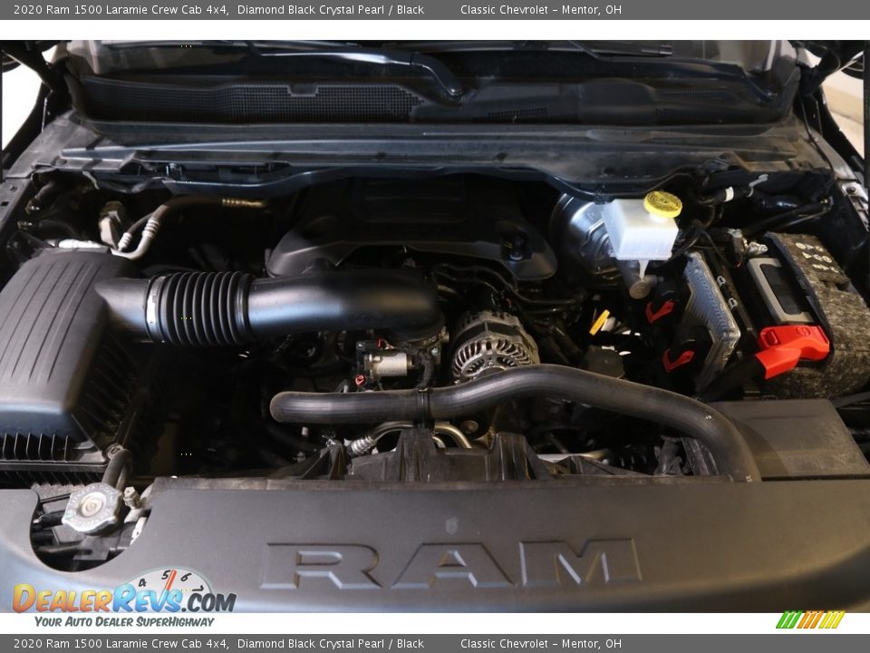 2020 Ram 1500 Laramie Crew Cab 4x4 Diamond Black Crystal Pearl / Black Photo #22