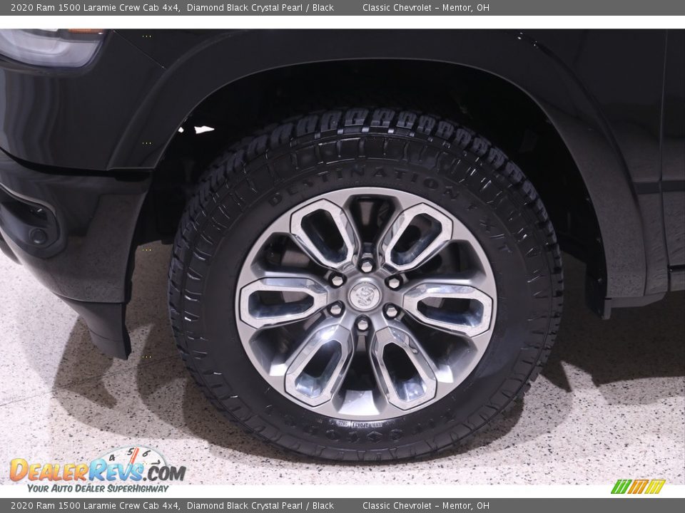 2020 Ram 1500 Laramie Crew Cab 4x4 Diamond Black Crystal Pearl / Black Photo #23